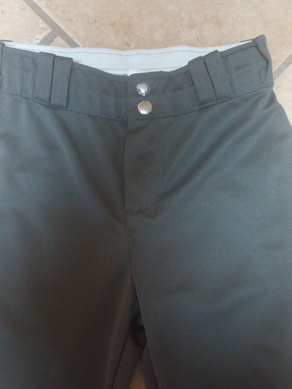 GIRLS Dark Gray Softball Pants - Comfortable Performance Fit - Picture 2 of 6